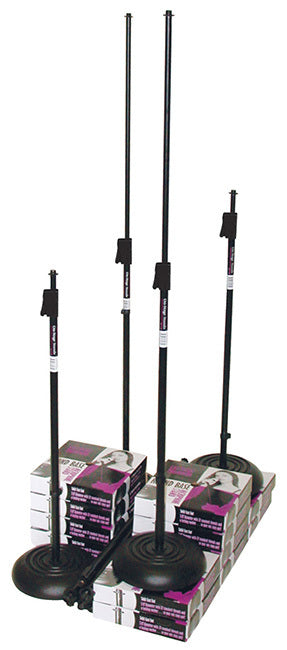On Stage Straight Mic Stand with Quik-Release Trigger Clutch & Weighted Round Base