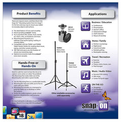 On Stage iPad Snap On Cover with Mounting Bar in Purple