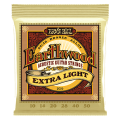 Ernie Ball Earthwood Extra Light 80/20 Bronze Acoustic Guitar Strings, 10-50 Gauge