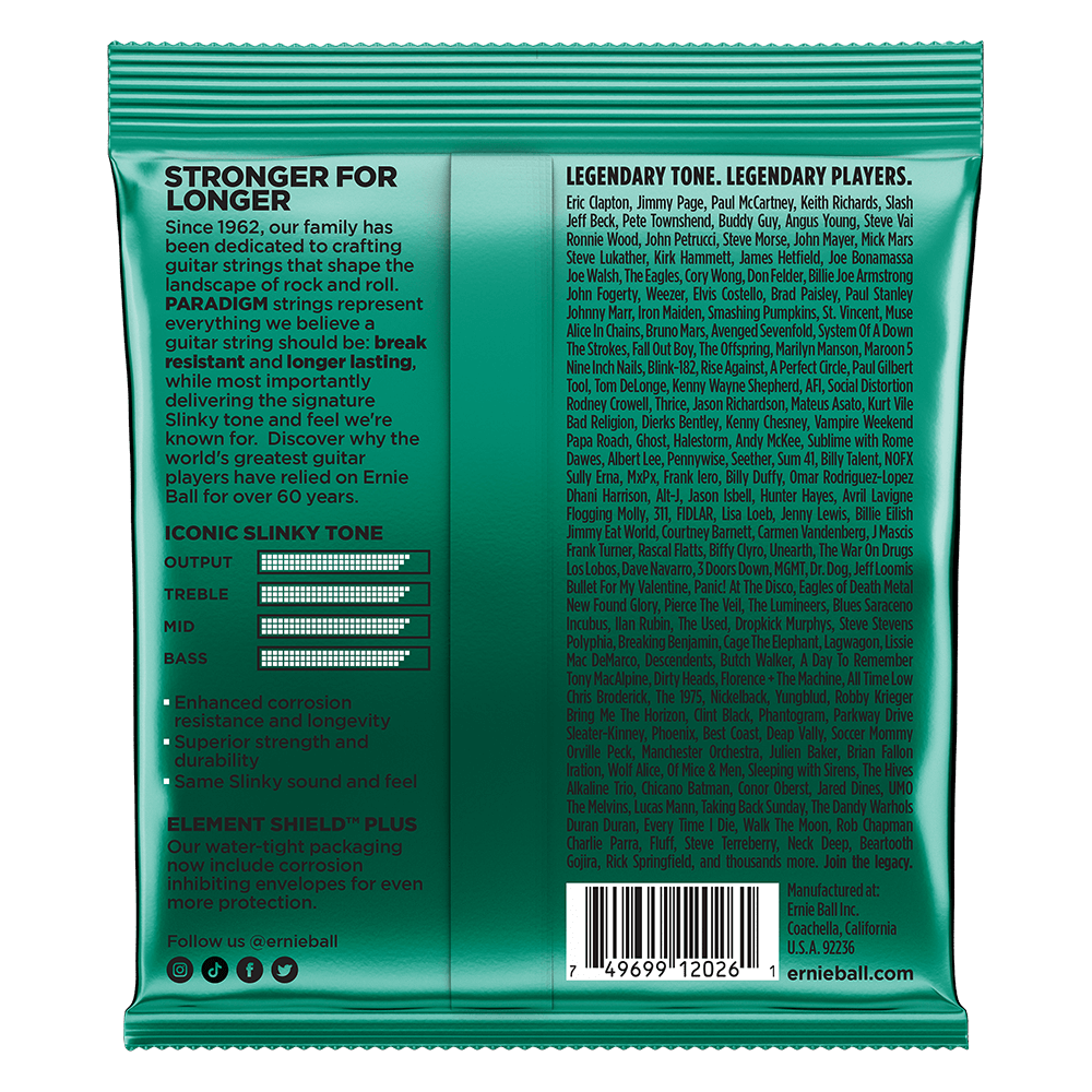 Ernie Ball Not Even Slinky Paradigm Electric Guitar Strings 12-56 Gauge