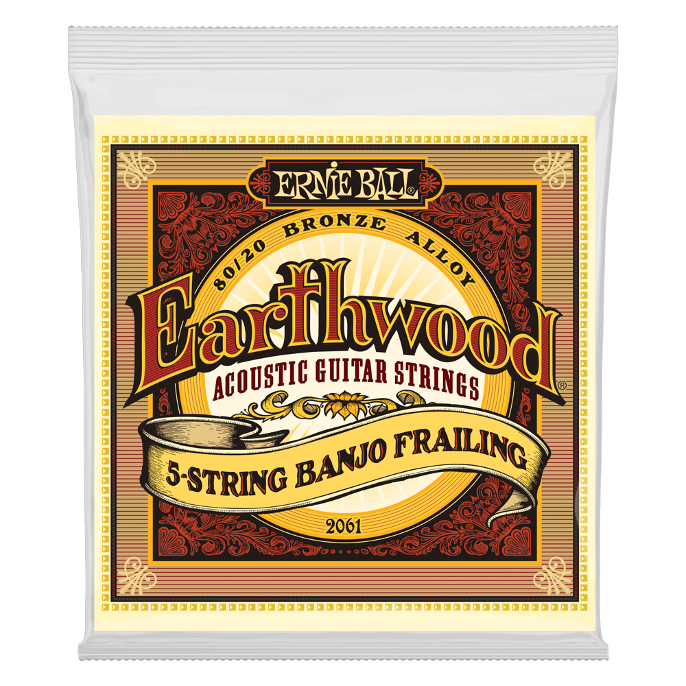 Ernie Ball Earthwood 5-String Banjo Frailing Loop End 80/20 Bronze Acoustic Guitar Strings