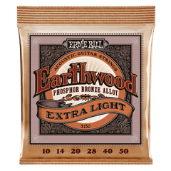 Ernie Ball Earthwood Extra Light Phosphor Bronze Acoustic Guitar Strings, 12.5-56 Gauge