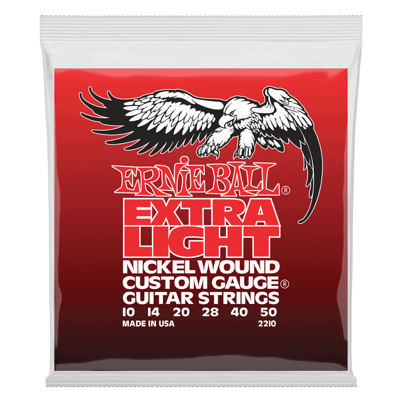 Ernie Ball Extra Light Nickel Wound with Wound G Electric Guitar String, 10-50 Gauge