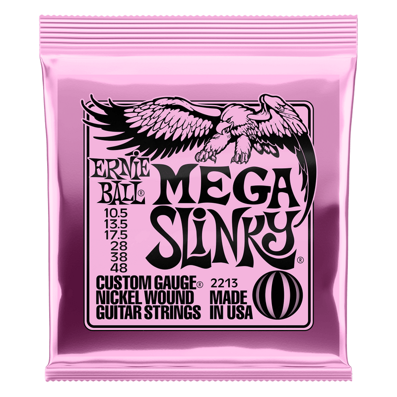 Ernie Ball Mega Slinky Nickel Wound Electric Guitar Strings, 10.5-48 Gauge