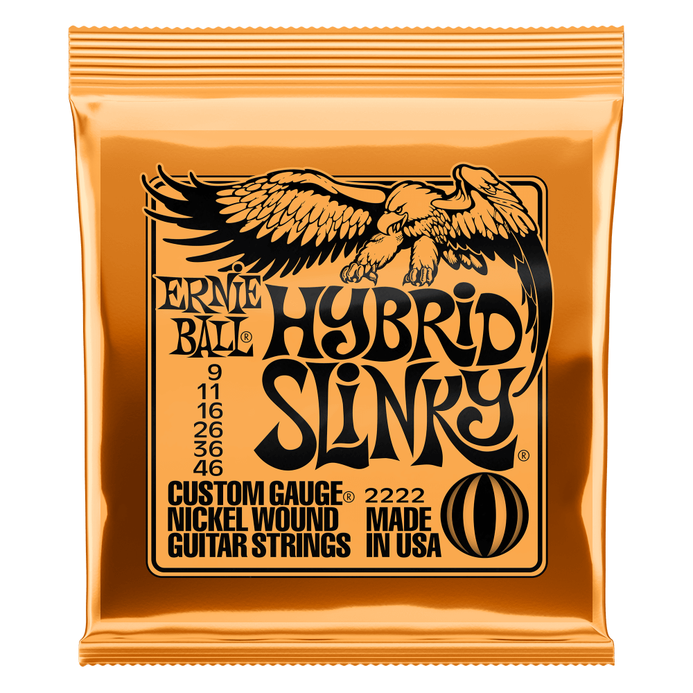 Ernie Ball Hybrid Slinky Nickel Wound Electric Guitar Strings, 9-46 Gauge 2222