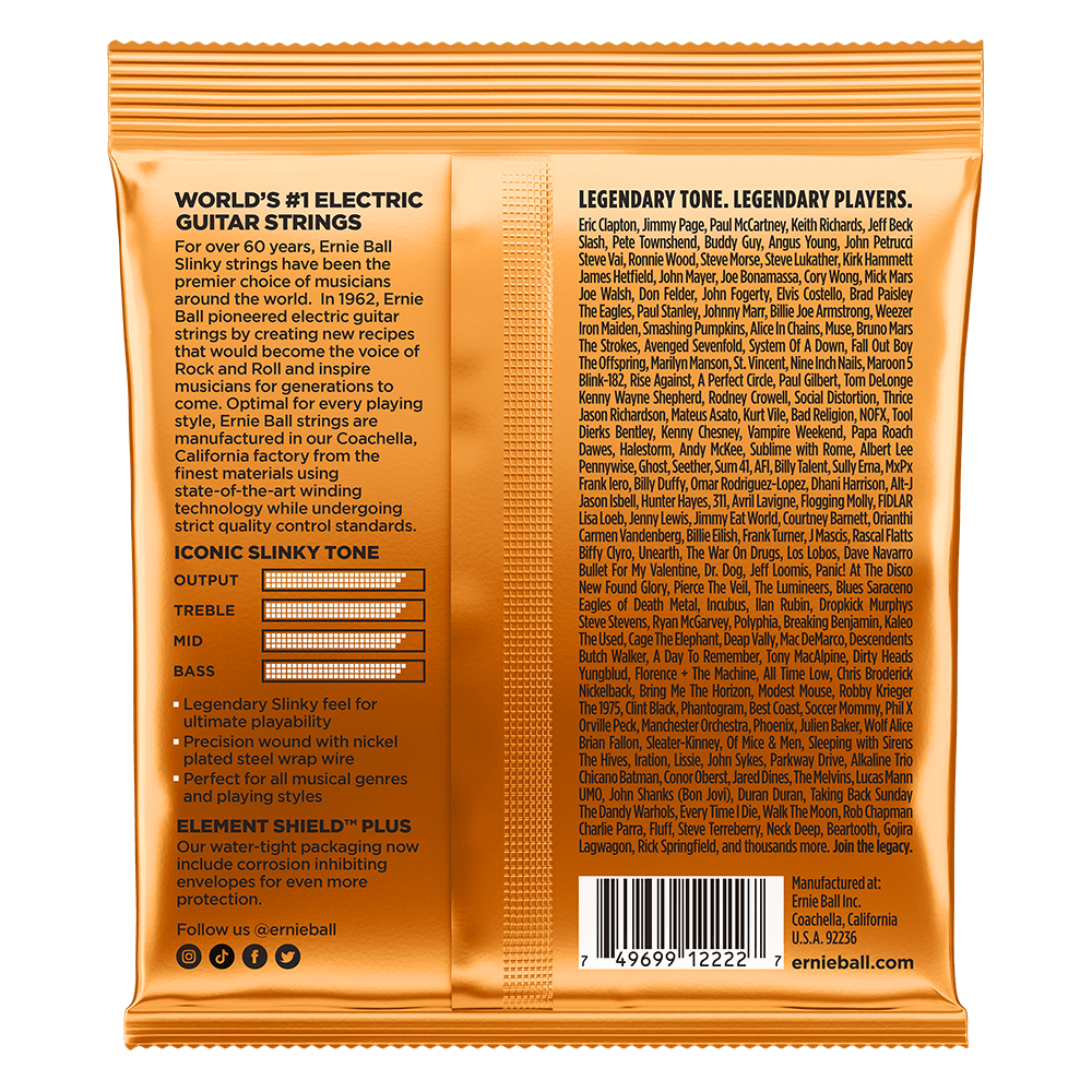 Ernie Ball Hybrid Slinky Nickel Wound Electric Guitar Strings, 9-46 Gauge 2222