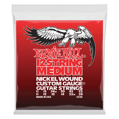 Ernie Ball Medium 12-String Nickel Wound Electric Guitar Strings, 11-52 Gauge