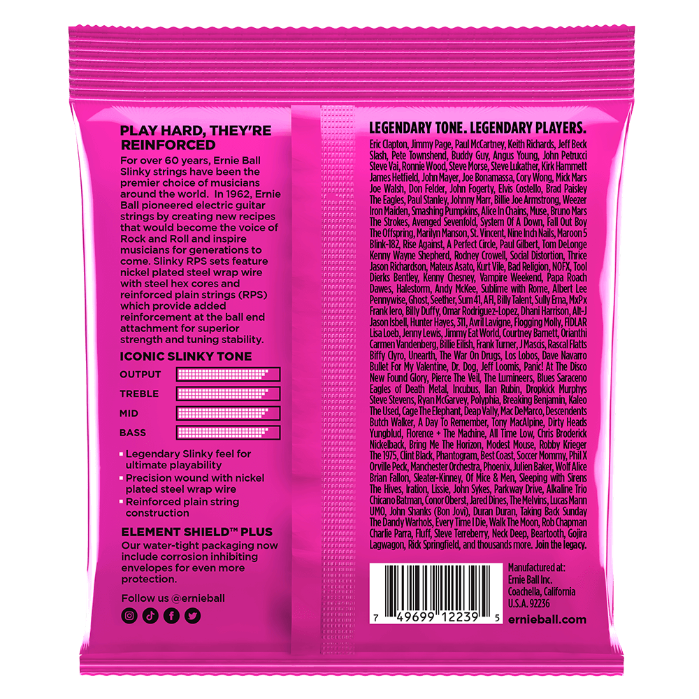 Ernie Ball Super Slinky RPS Nickel Wound Electric Guitar Strings - 9-42 Gauge