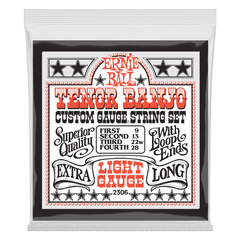 Ernie Ball Light Loop End Stainless Steel Tenor Banjo Guitar Strings, 9-28 Gauge