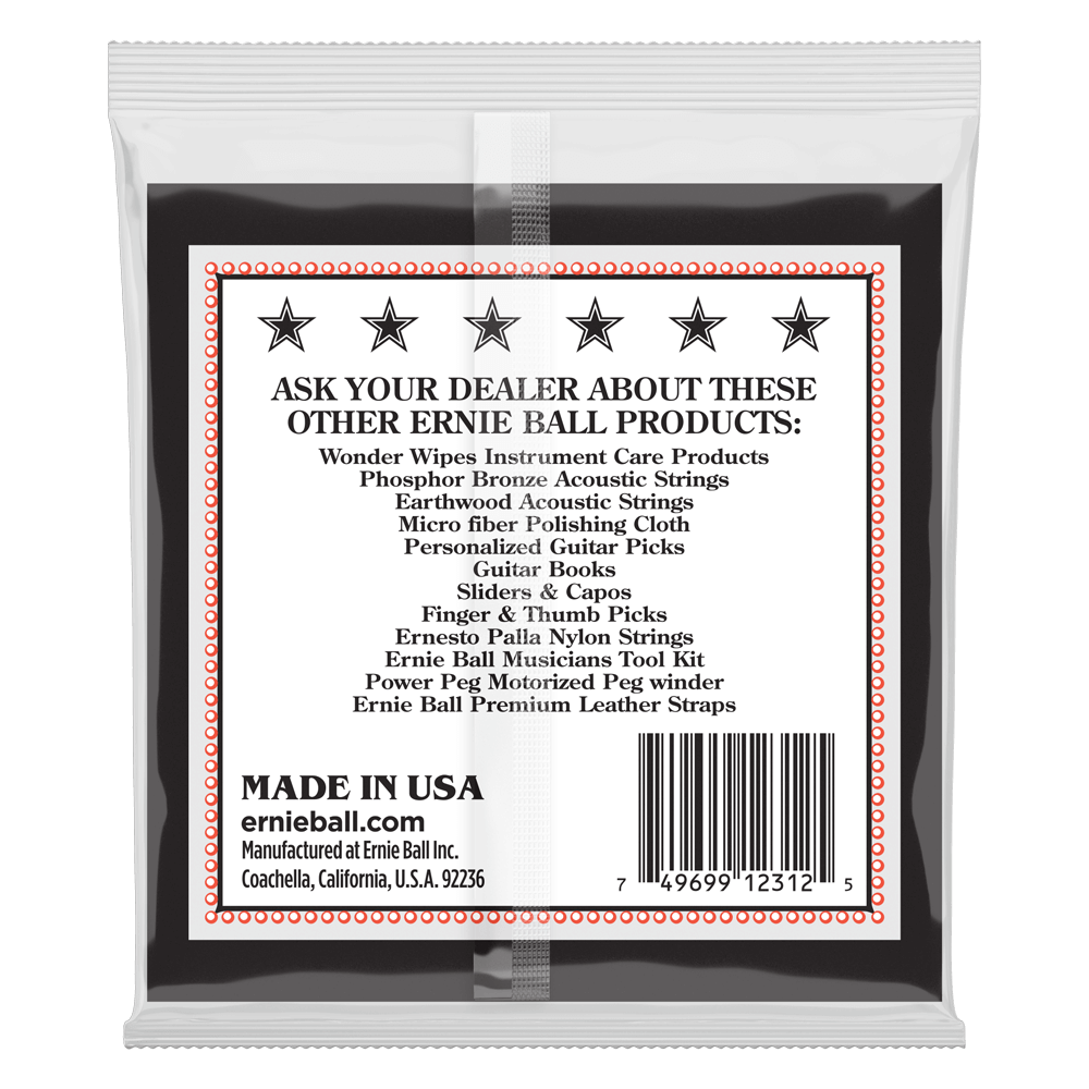Ernie Ball Light 5-String Loop End Stainless Steel Banjo Guitar Strings, 9-9 Gauge
