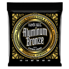 Ernie Ball Extra Light Aluminum Bronze Acoustic Guitar String, 10-50 Gauge