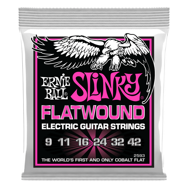 Ernie Ball Super Slinky Flatwound Electric Guitar Strings - 09 - 42 gauge