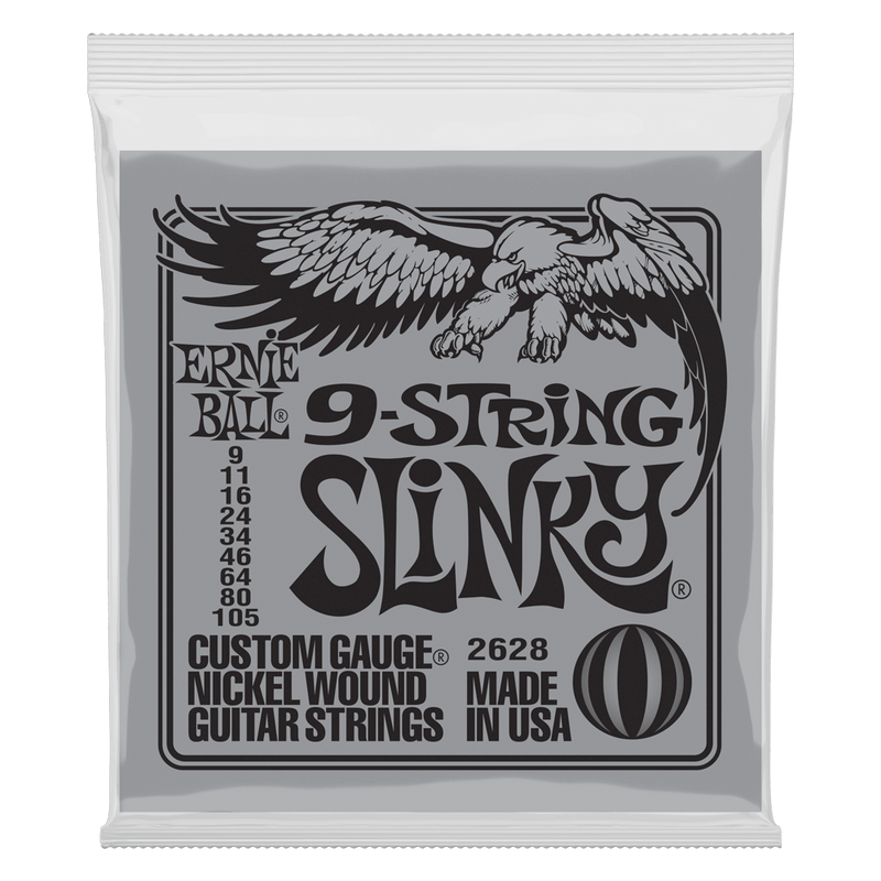Ernie Ball Slinky Nickel Wound Electric Guitar 9-String 9-105 Gauge