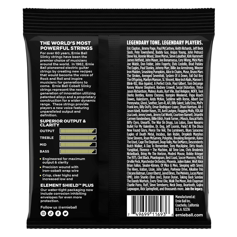 Ernie Ball Mammoth Slinky Cobalt Electric Guitar Strings 10-48 Gauge