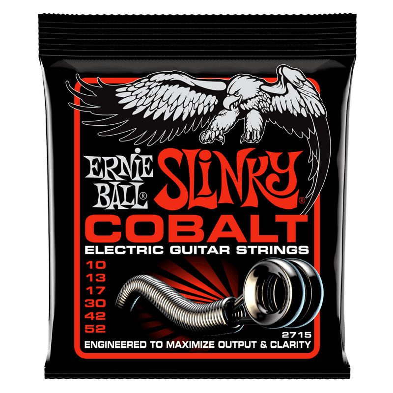 Ernie Ball Skinny Top Heavy Bottom Slinky Cobalt Electric Guitar Strings, 10-52 Gauge