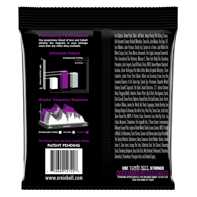 Ernie Ball Power Slinky Cobalt Electric Guitar Strings 11-48 Gauge