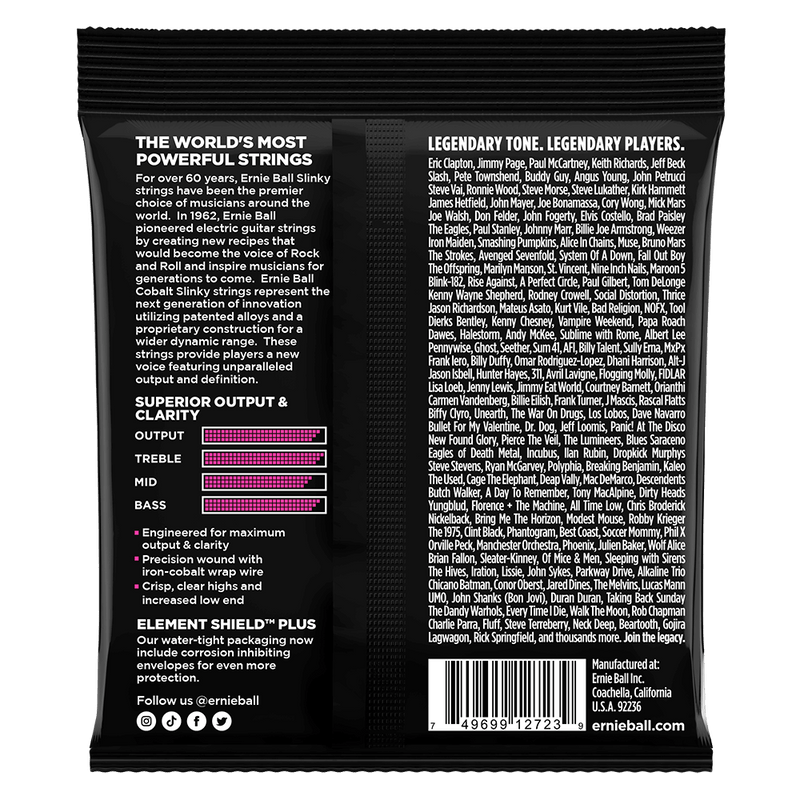 Ernie Ball Super Slinky Cobalt Electric Guitar Strings - 9-42 Gauge