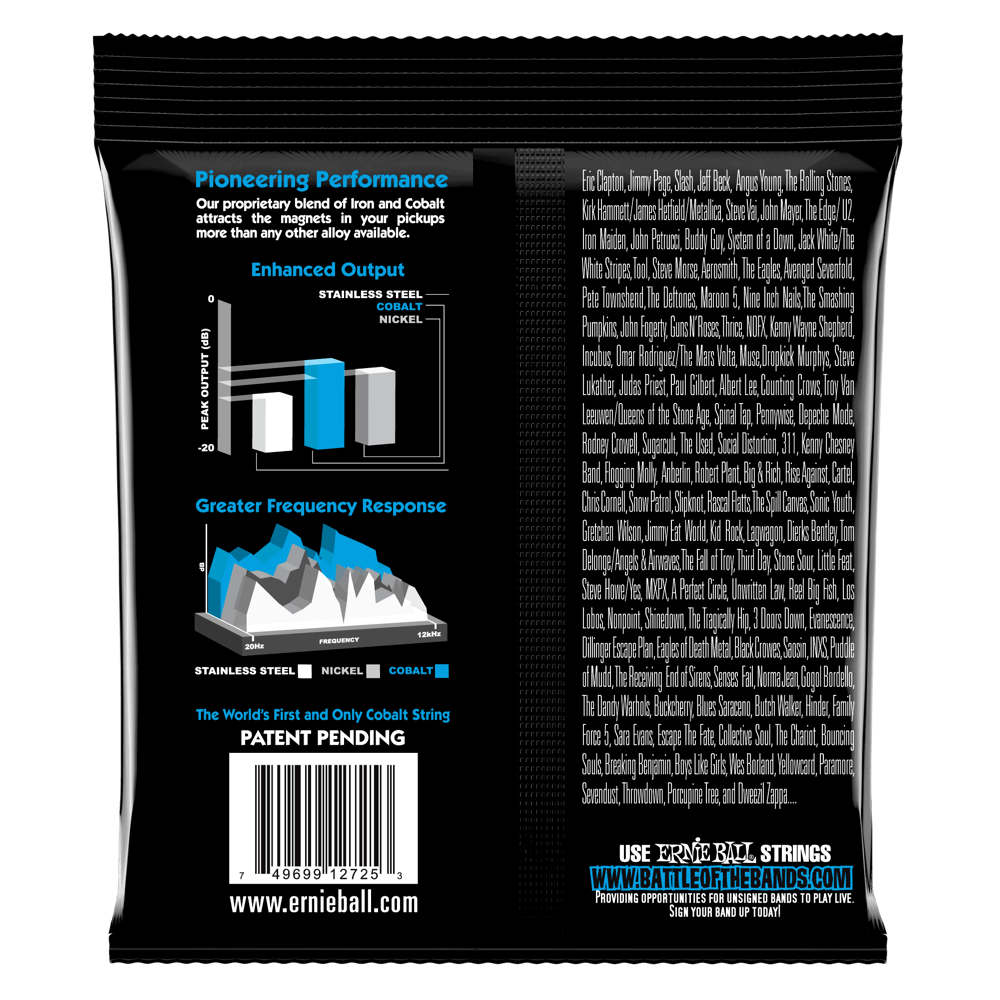 Ernie Ball Extra Slinky Cobalt Electric Guitar String, 8-38 Gauge