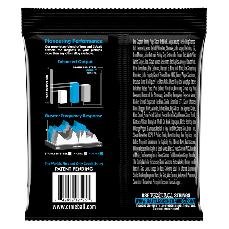 Ernie Ball Extra Slinky Cobalt Electric Guitar String, 8-38 Gauge