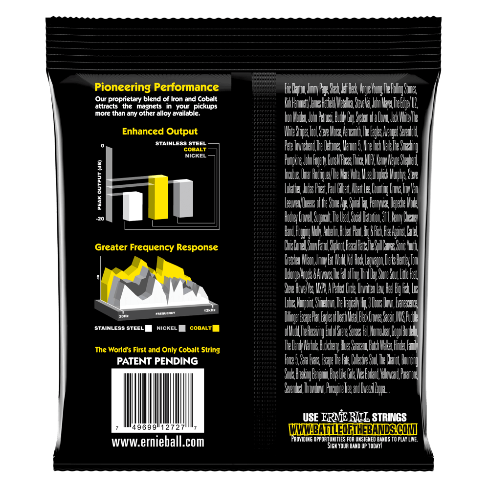 Ernie Ball Beefy Slinky Cobalt Electric Guitar Strings, 11-54 Gauge