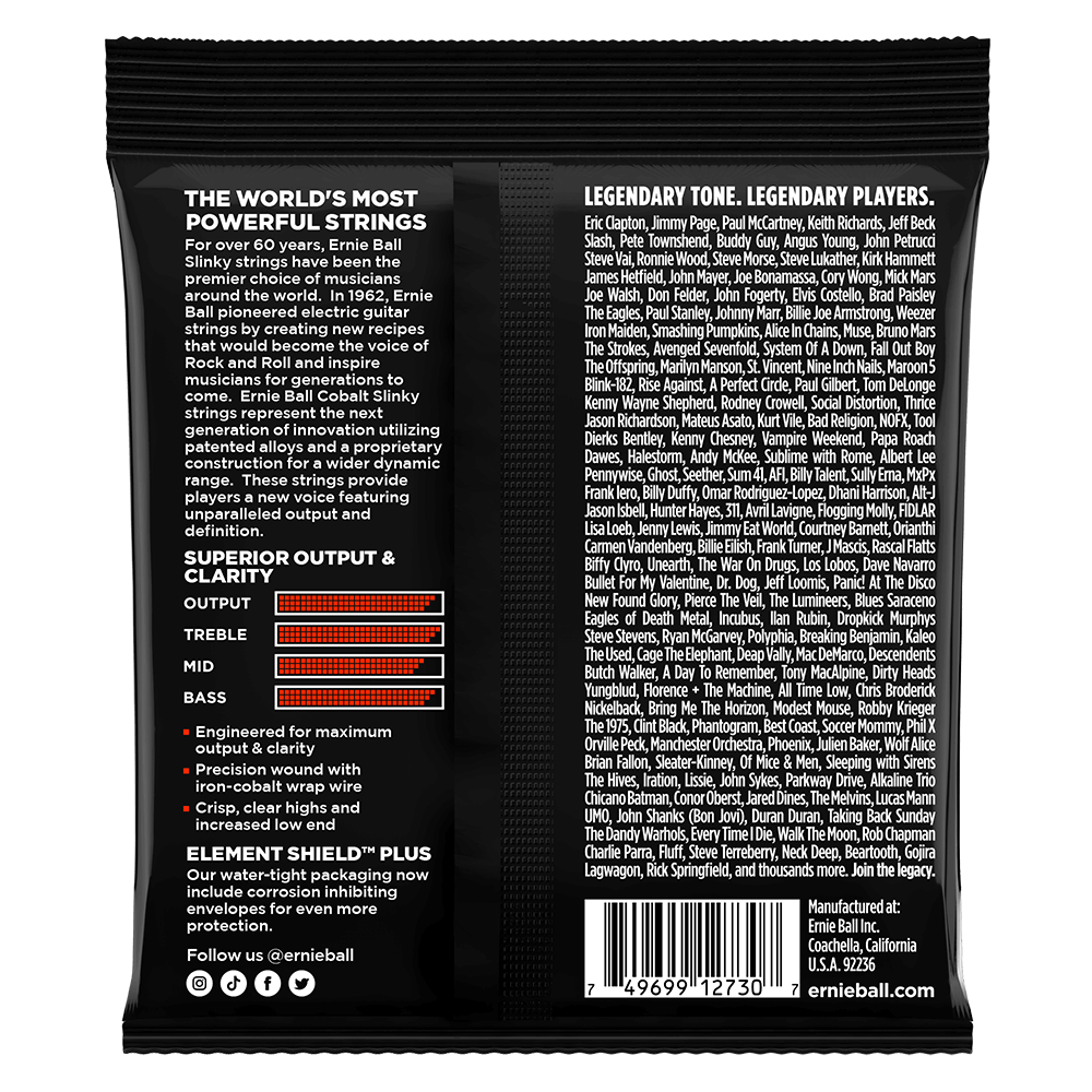 Ernie Ball Skinny Top Heavy Bottom Slinky Cobalt 7-String Electric Guitar Strings