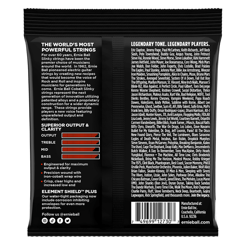 Ernie Ball Skinny Top Heavy Bottom Slinky Cobalt 7-String Electric Guitar Strings