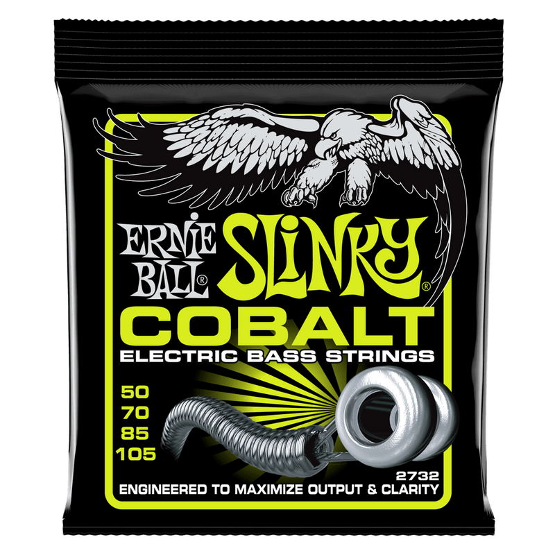 Ernie Ball Regular Slinky Cobalt Electric Bass Strings, 50-105 Gauge