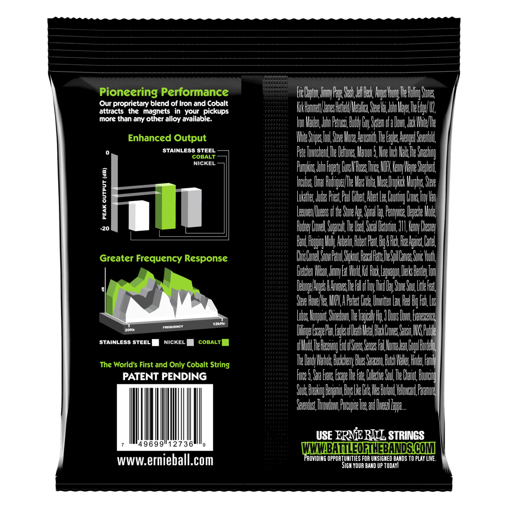Ernie Ball Bass 5 Slinky Cobalt Electric Bass Strings, 45-130 Gauge