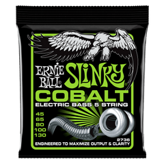 Ernie Ball Bass 5 Slinky Cobalt Electric Bass Strings, 45-130 Gauge