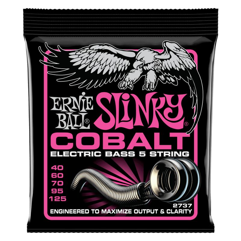 Ernie Ball Super Slinky Cobalt 5-String Electric Bass Strings 40-125 Gauge