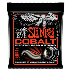 Ernie Ball Slinky Cobalt 6-String Electric Bass Strings 32-130 Gauge