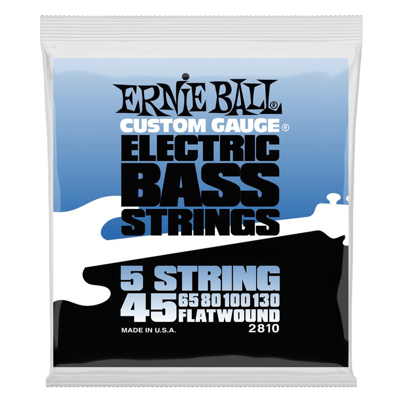 Ernie Ball Flatwound 5-string Electric Bass String, 45-130 Gauge