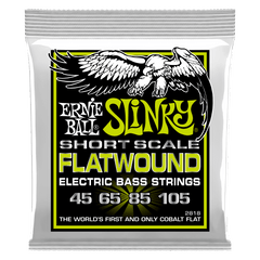 Ernie Ball Regular Slinky Short Scale Flatwound Bass Strings, 45-105