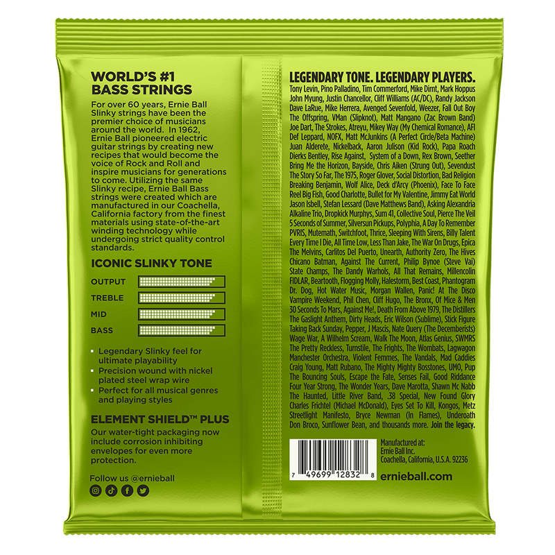 Ernie Ball Regular Slinky Nickel Wound Electric Bass Strings 50-105 Gauge