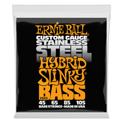 Ernie Ball Hybrid Slinky Stainless Steel Electric Bass Strings, 45-105 Gauge