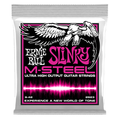 Ernie Ball Super Slinky M-Steel Electric Guitar Strings - 9-42 Gauge