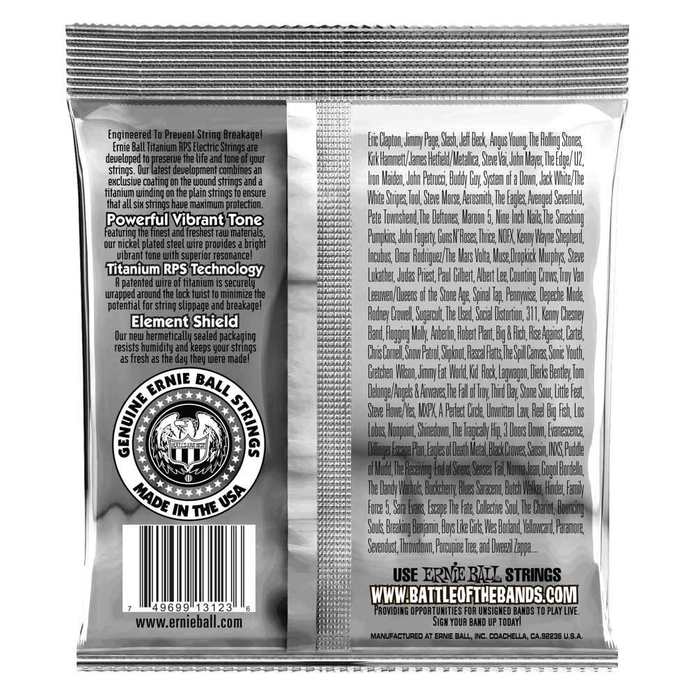Ernie Ball Super Slinky Coated Titanium RPS Electric Guitar Strings - 9-42 Gauge