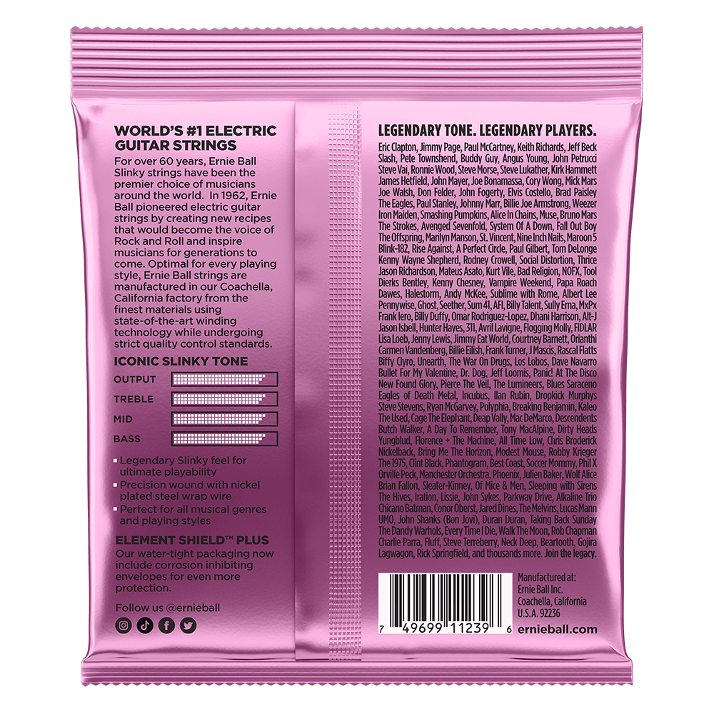 Ernie Ball Mega Slinky Nickel Wound Electric Guitar Strings 3 Pack 10.5 48