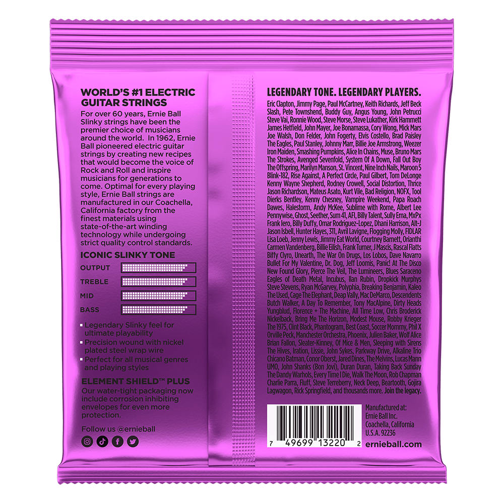 Ernie Ball Power Slinky Nickel Wound Electric Guitar Strings 11-48 Gauge, 3 Pack