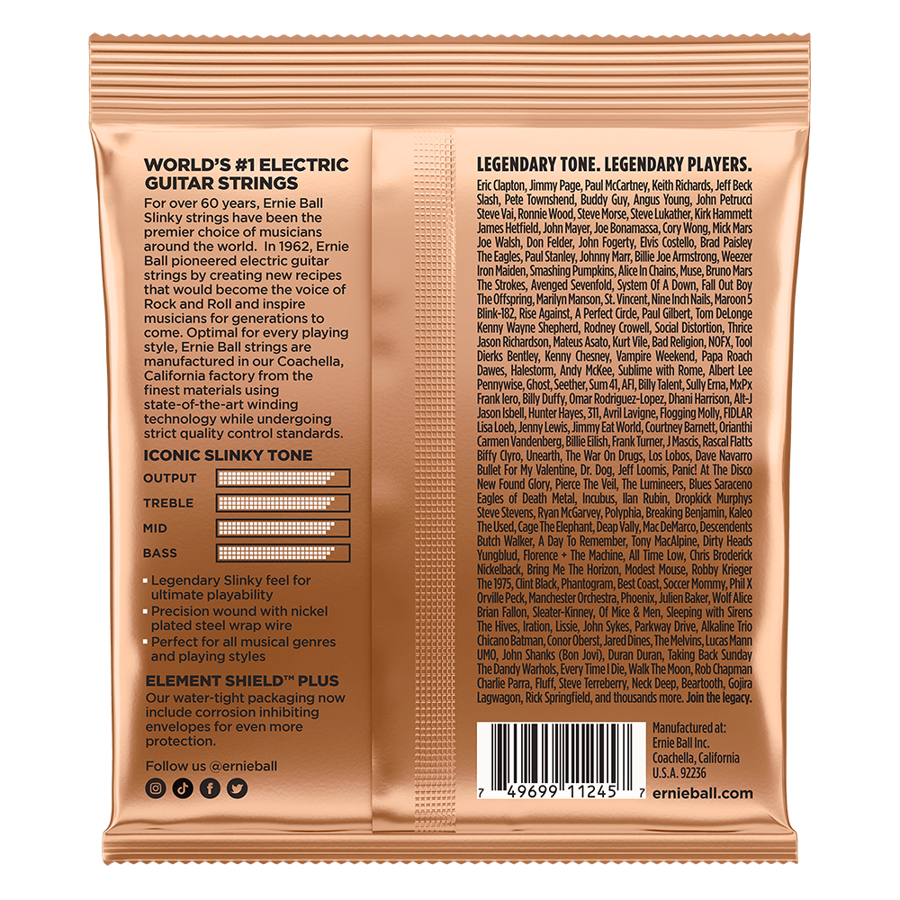 Turbo Slinky Nickel Wound Electric Guitar Strings 3 Pack 9.5 46