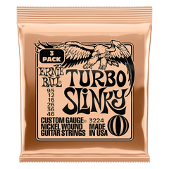 Turbo Slinky Nickel Wound Electric Guitar Strings 3 Pack 9.5 46