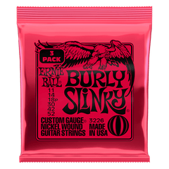 Burly Slinky Nickel Wound Electric Guitar Strings 3 Pack 11 52