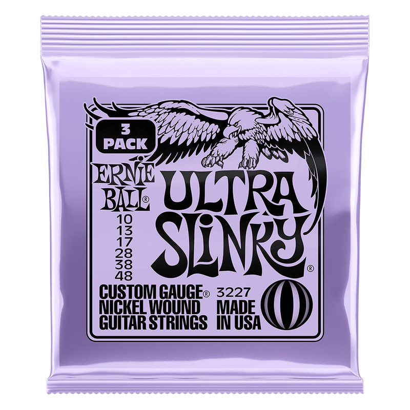 Ultra Slinky Nickel Wound Electric Guitar Strings 3 Pack 10 48