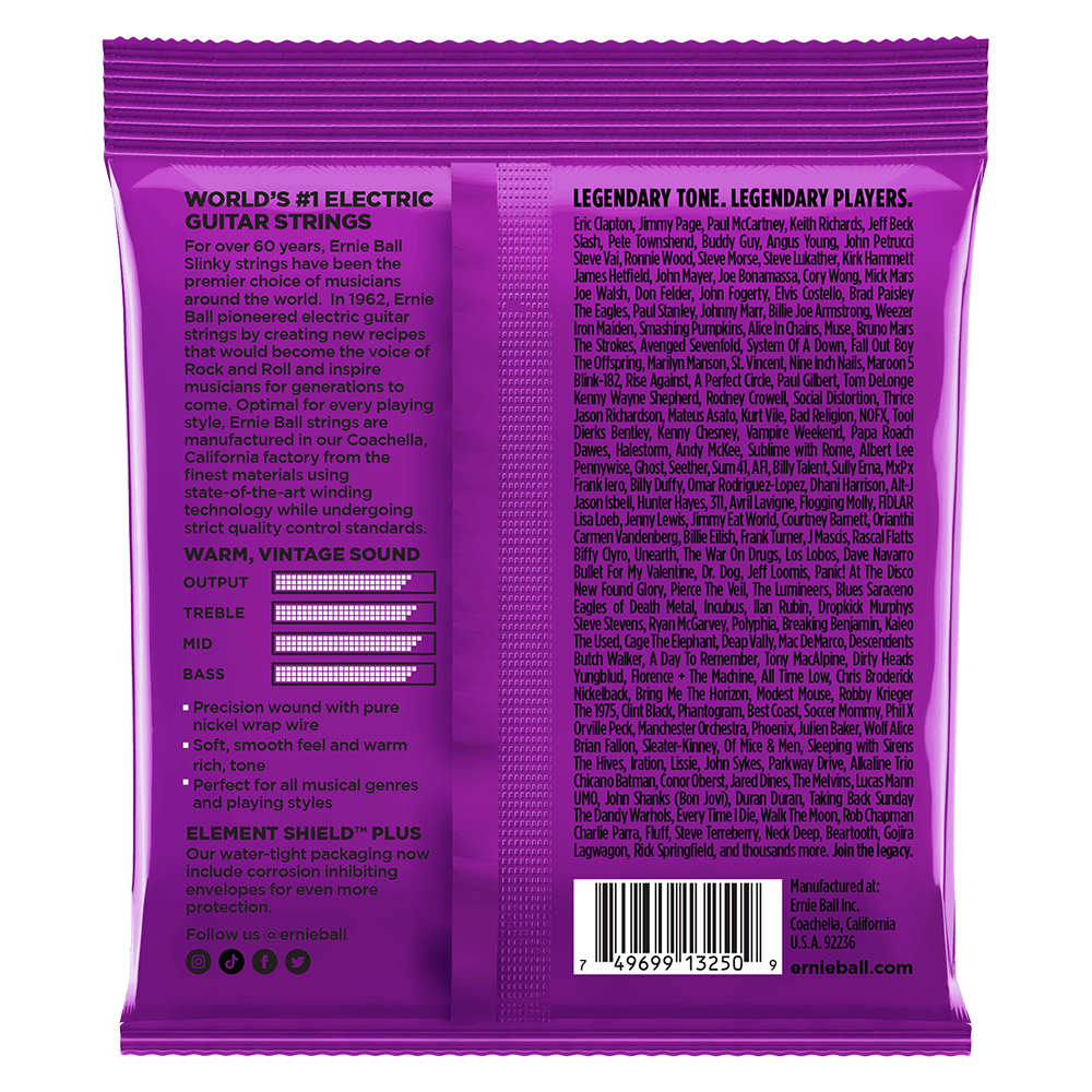 Power Slinky Classic RnR Pure Nickel Electric Guitar Strings 3 Pack 11 48