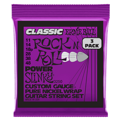 Power Slinky Classic RnR Pure Nickel Electric Guitar Strings 3 Pack 11 48