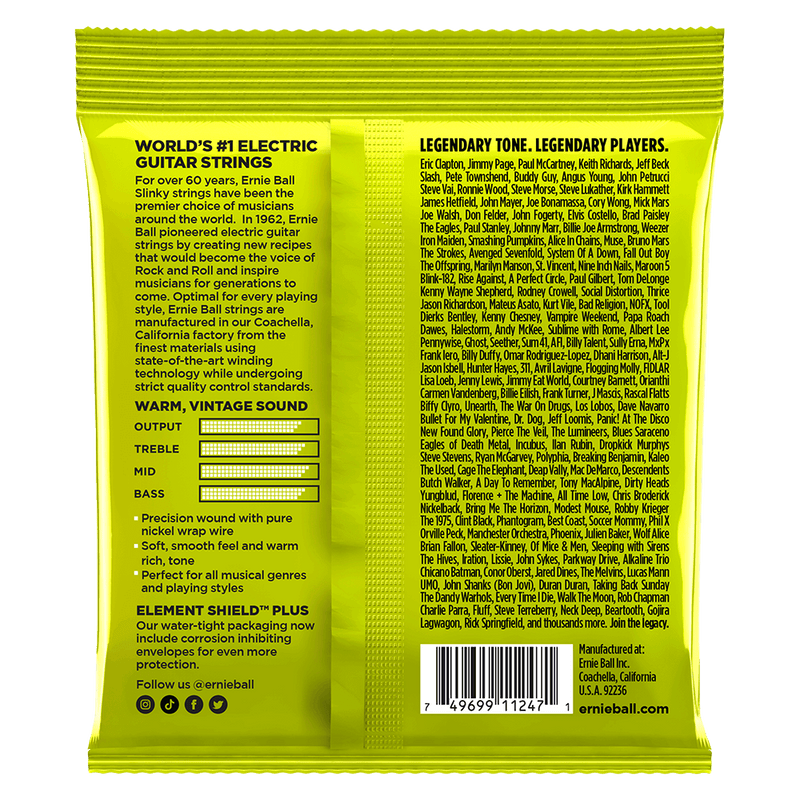 Regular Slinky Classic RnR Pure Nickel Electric Guitar Strings 3 Pack 10 46