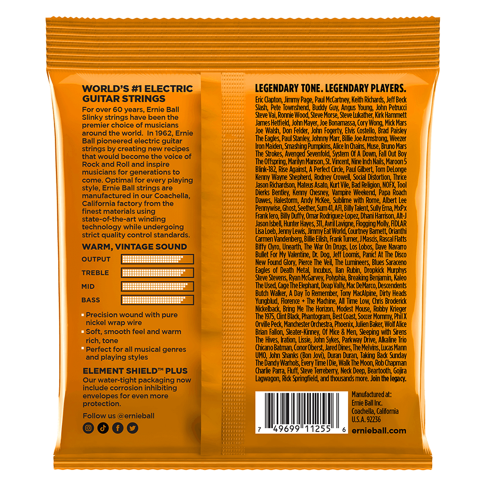 Hybrid Slinky Classic RnR Pure Nickel Electric Guitar Strings 3 Pack 9 46