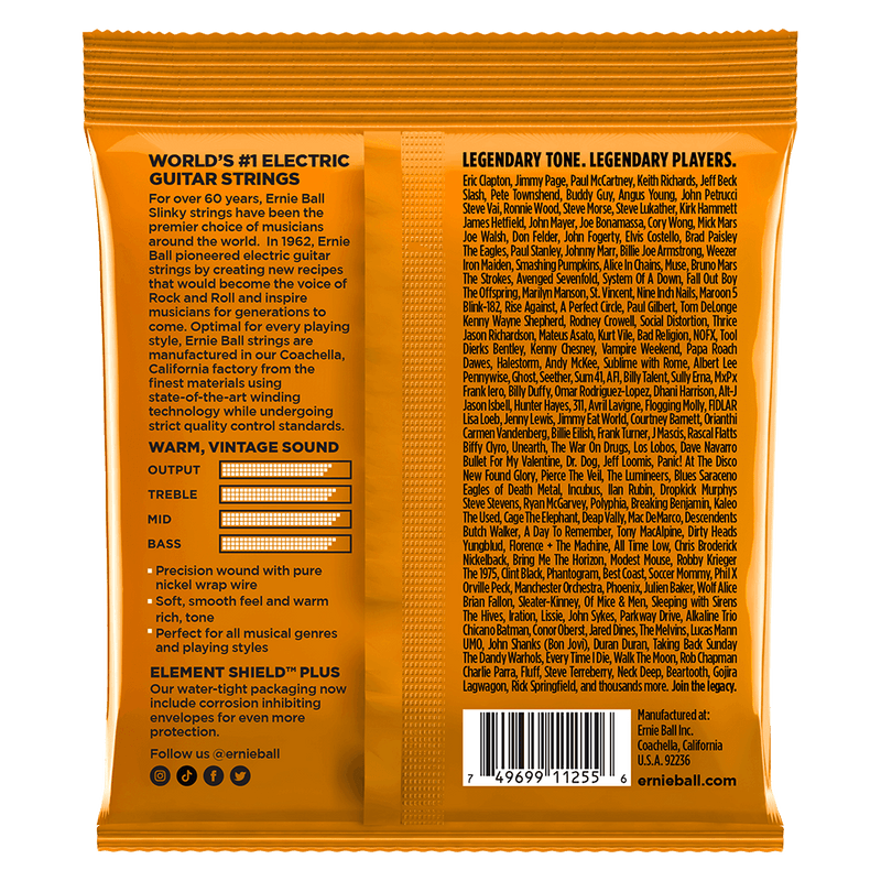 Hybrid Slinky Classic RnR Pure Nickel Electric Guitar Strings 3 Pack 9 46