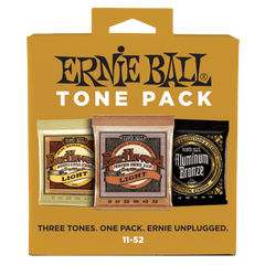 Ernie Ball Light Acoustic Guitar String Tone Pack, 11-52 Gauge
