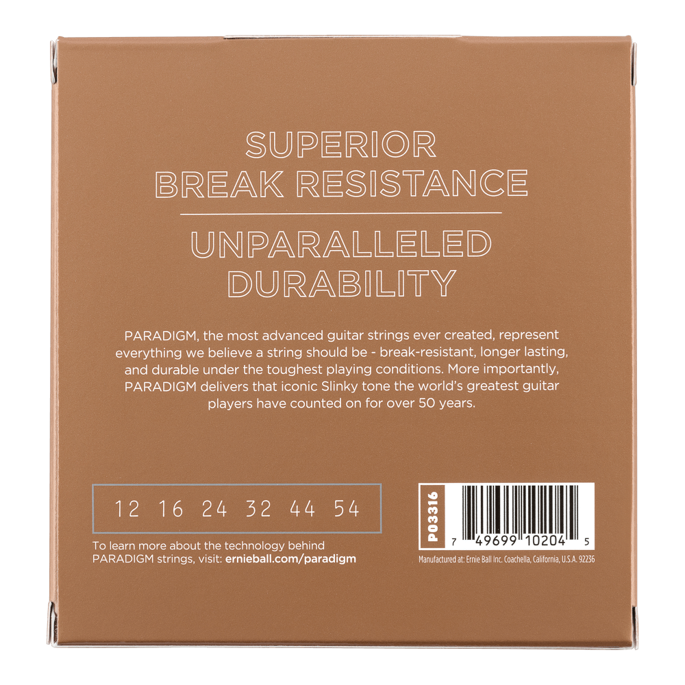 Ernie Ball Paradigm Medium Light Phosphor Bronze Acoustic Guitar Strings 12-54 Gauge, 3 Pack